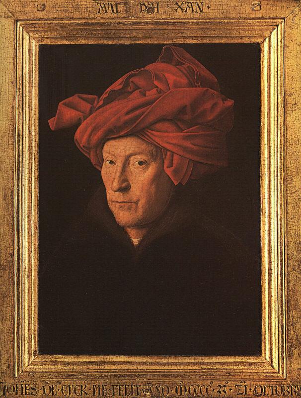 Jan Van Eyck A Man in a Turban   3 Germany oil painting art
